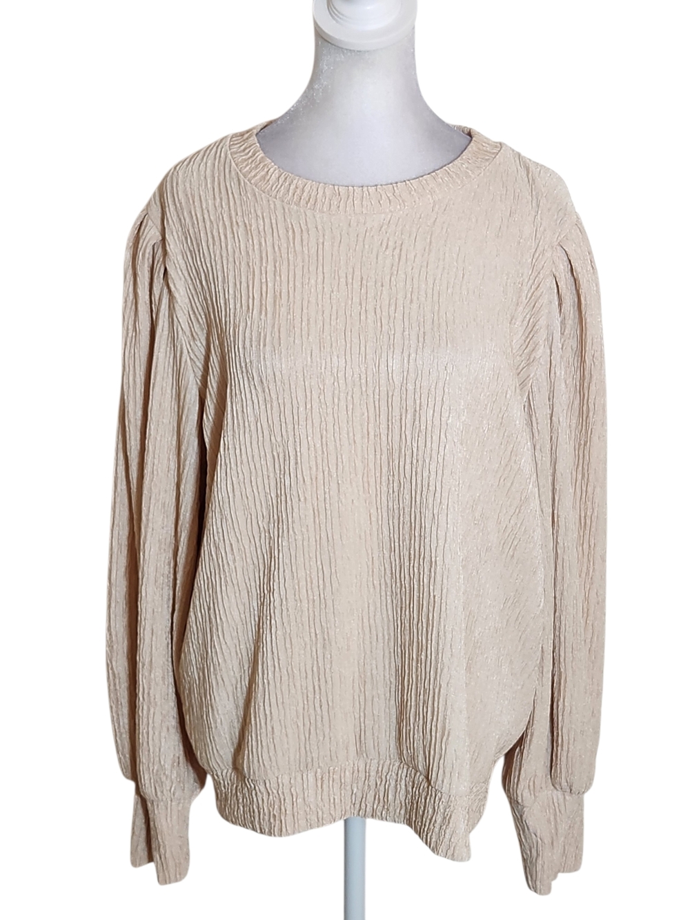 Jodifl Long Sleeve Cream Blouse Size Large